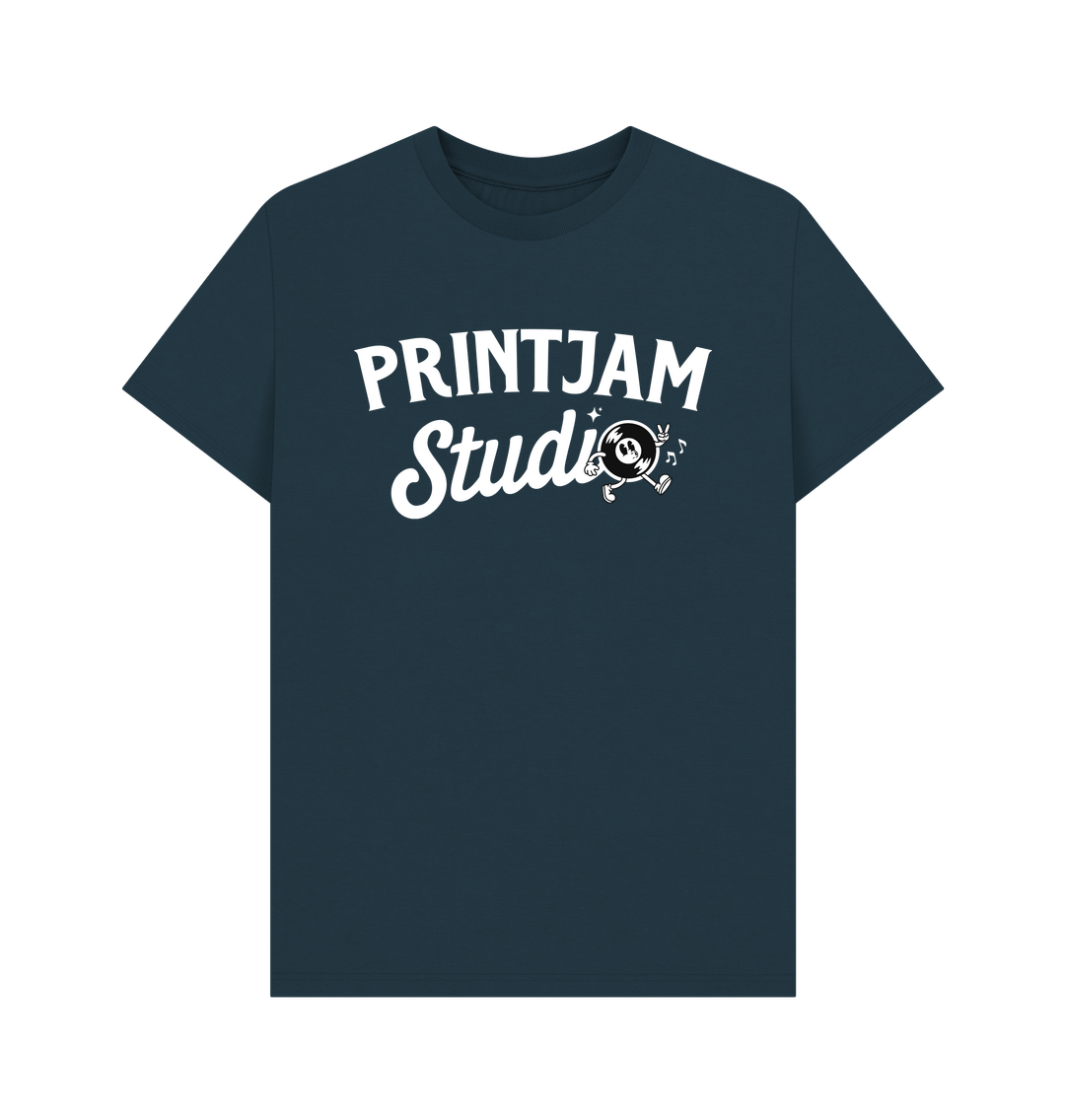 Denim Blue Mens Printjam Studio Logo Tee