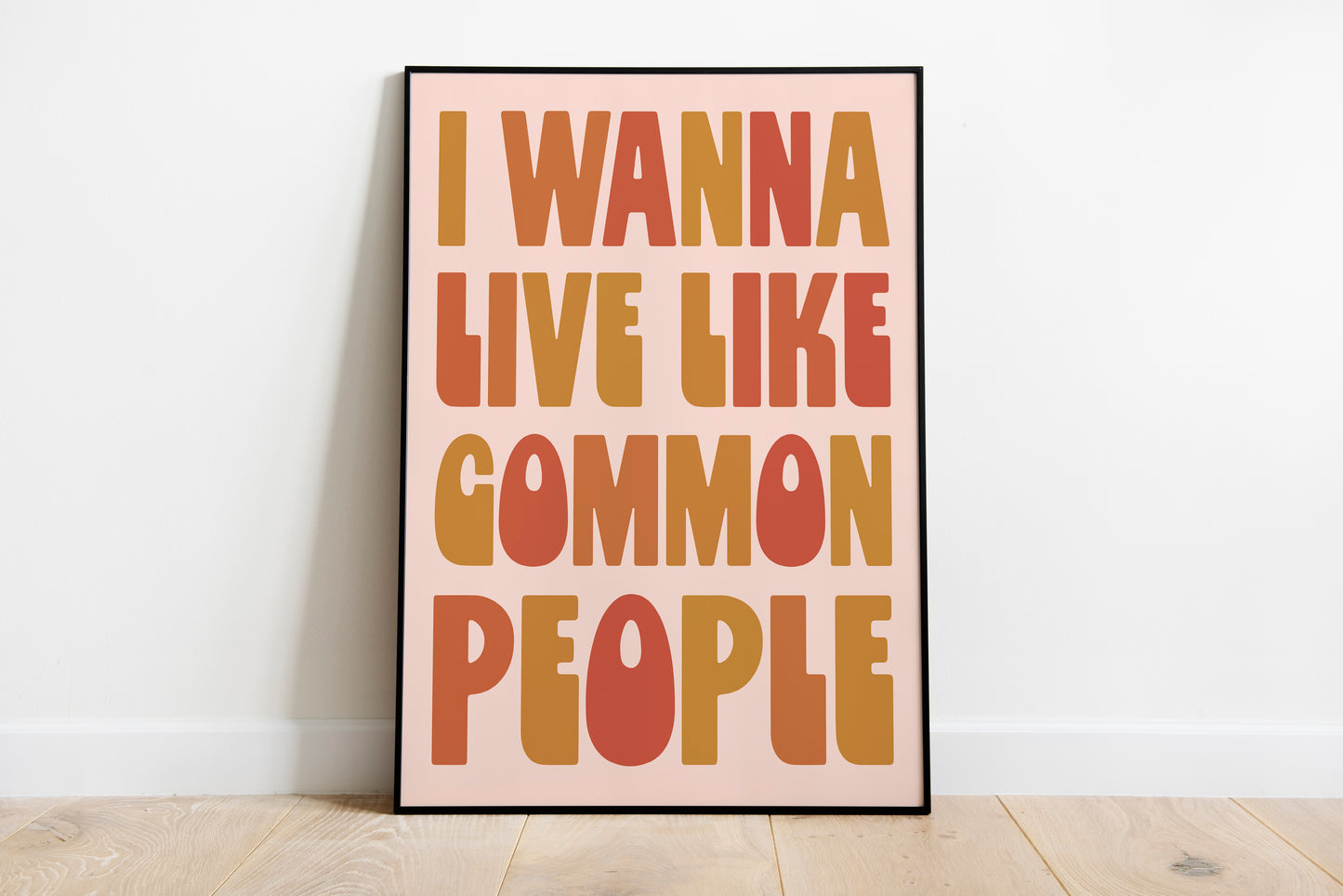 Common People • Pulp Inspired • Unframed Lyric Print
