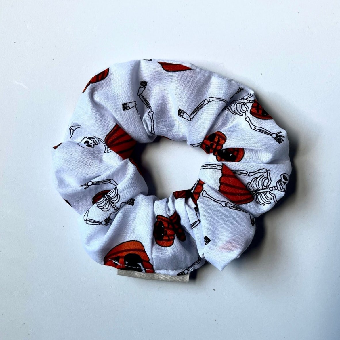 Halloween Scrunchie - Dancing Skeleton Print