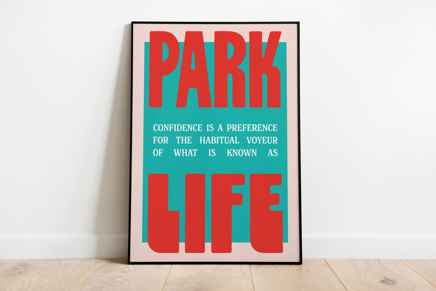 Parklife • Blur Inspired •  Unframed Lyric Print
