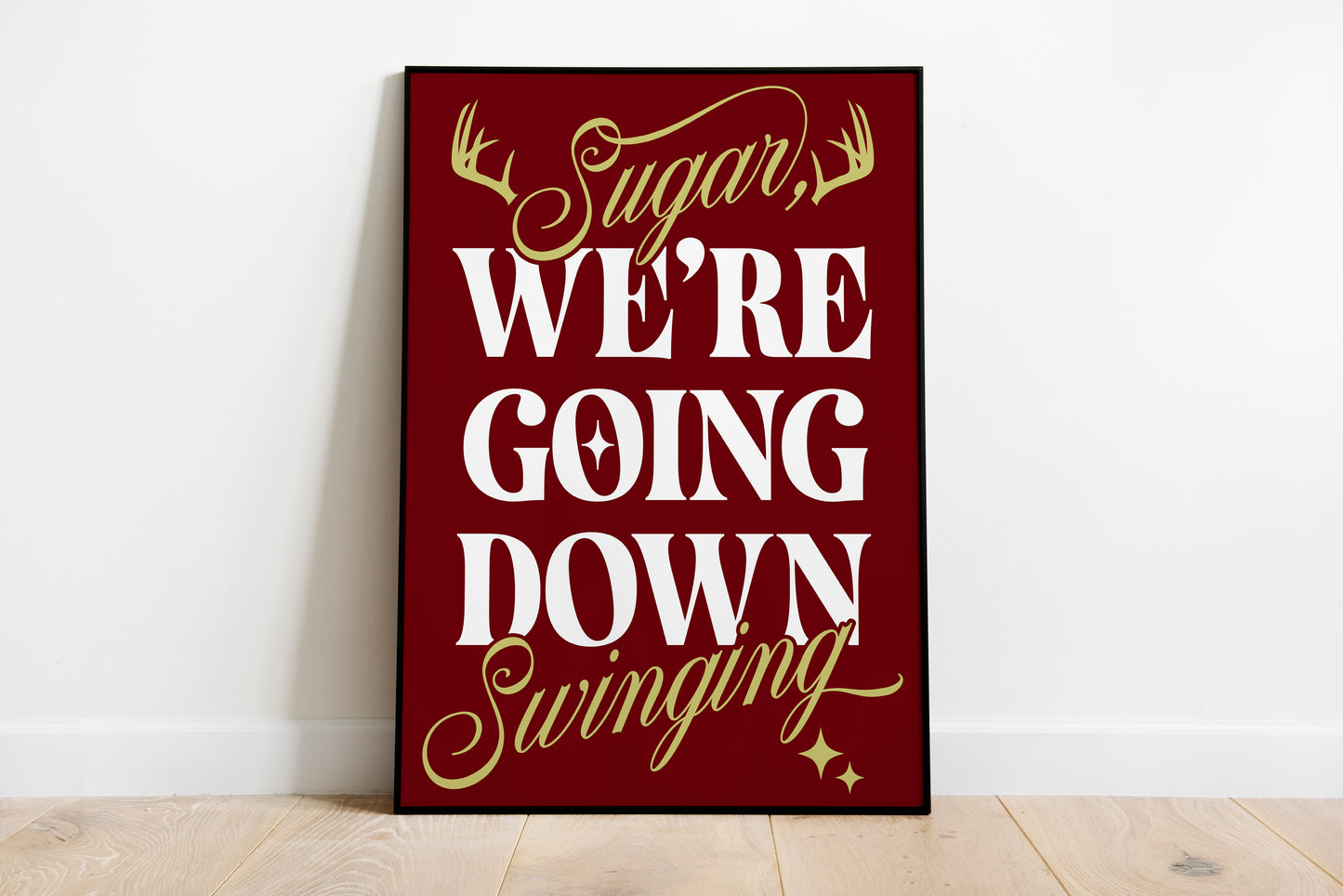 Sugar, We're Goin Down • Fall Out Boy Inspired • Unframed Lyric Print