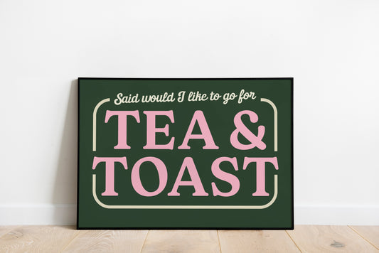 Tea & Toast • Courteeners Inspired • Unframed Lyric Print