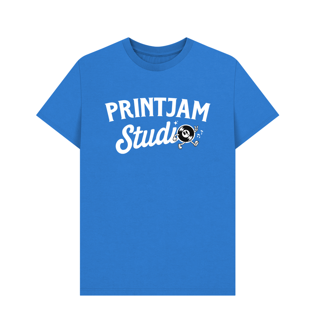 Bright Blue Mens Printjam Studio Logo Tee