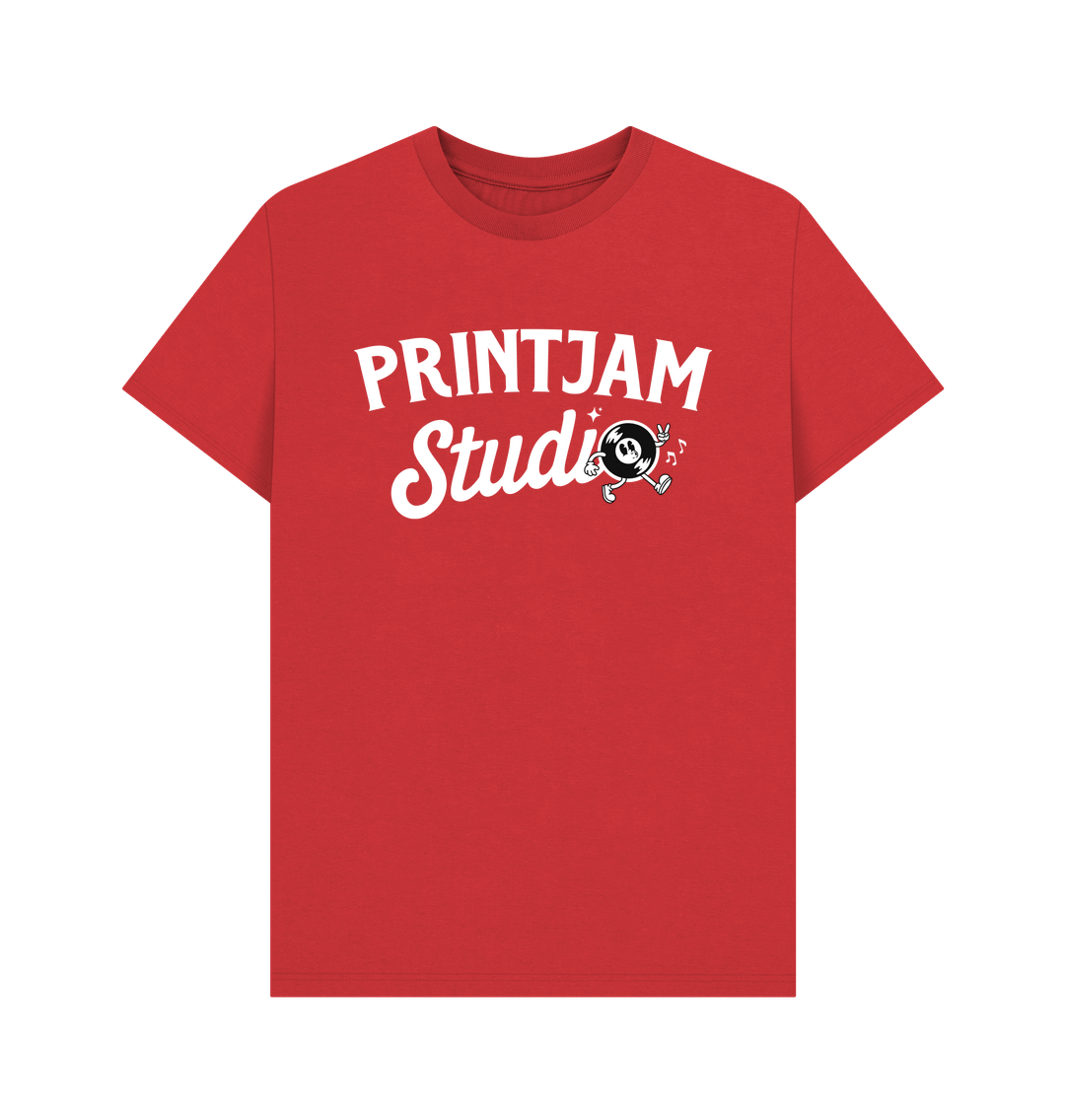 Red Mens Printjam Studio Logo Tee