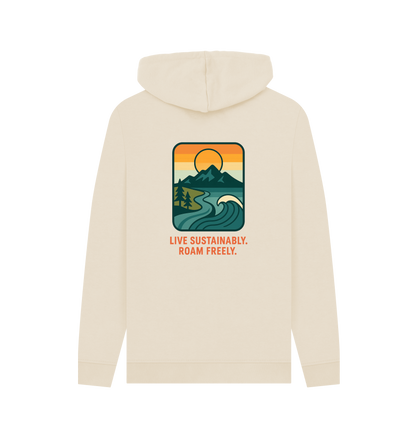 Oat Printed Hoody Back