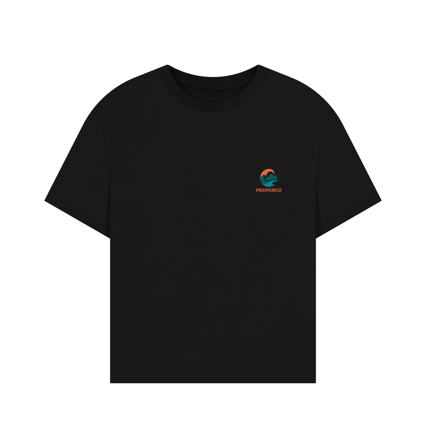Black Printed T-shirt Front