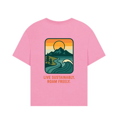 Rose Pink Printed T-shirt Back