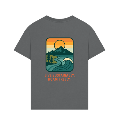 Slate Grey Printed T-shirt Back