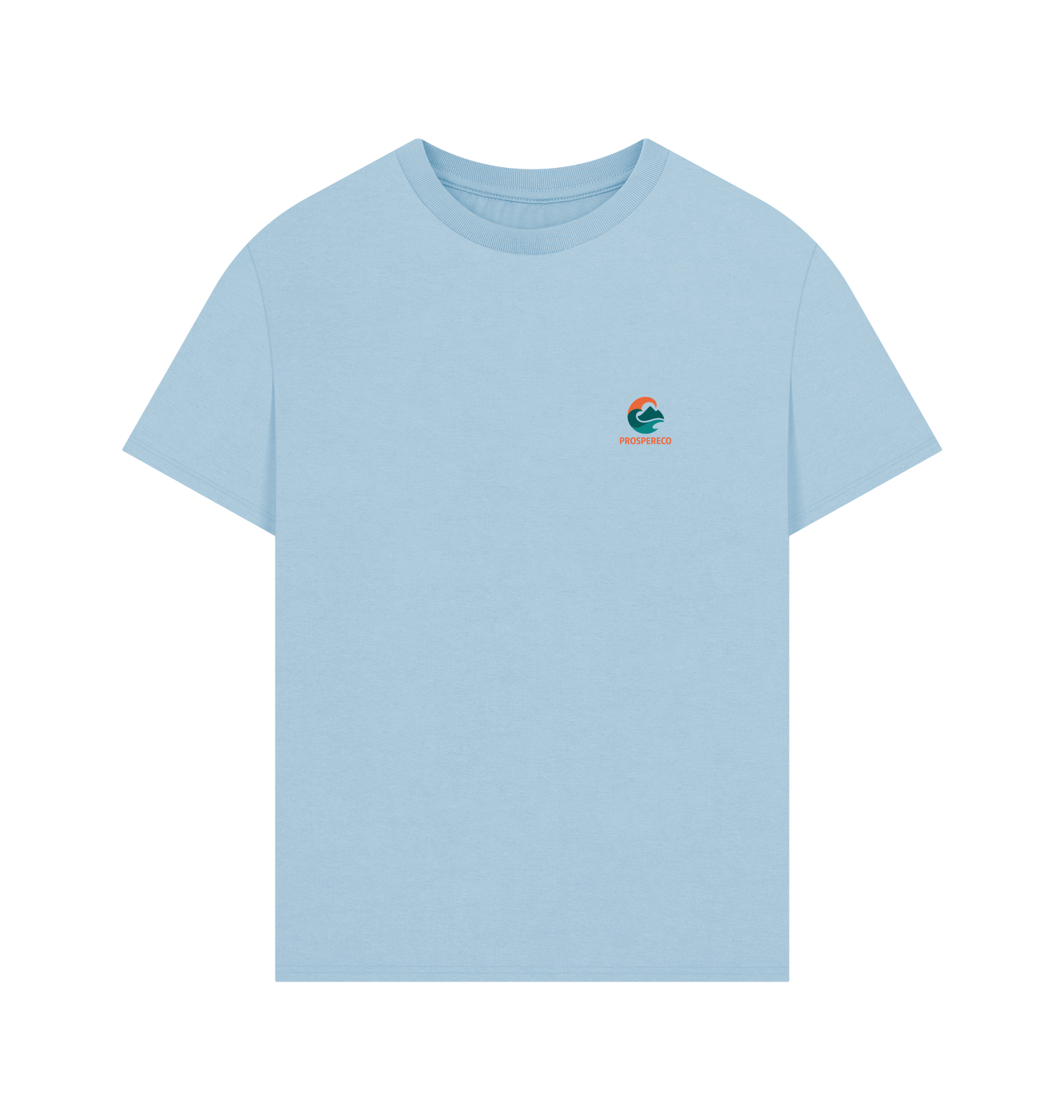 Milky Blue Printed T-shirt Front