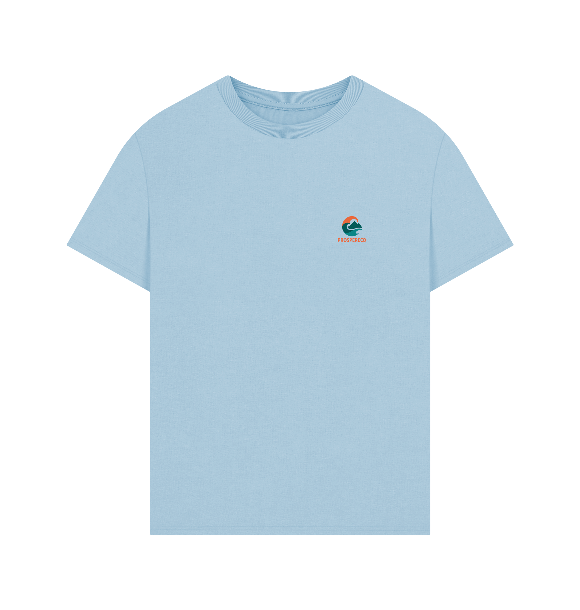 Milky Blue Printed T-shirt Front