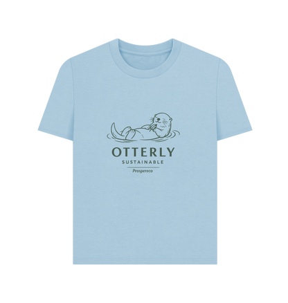Milky Blue Printed T-shirt Front