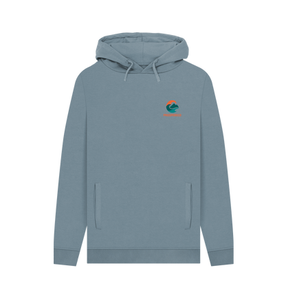 Stone Blue Printed Hoody Front