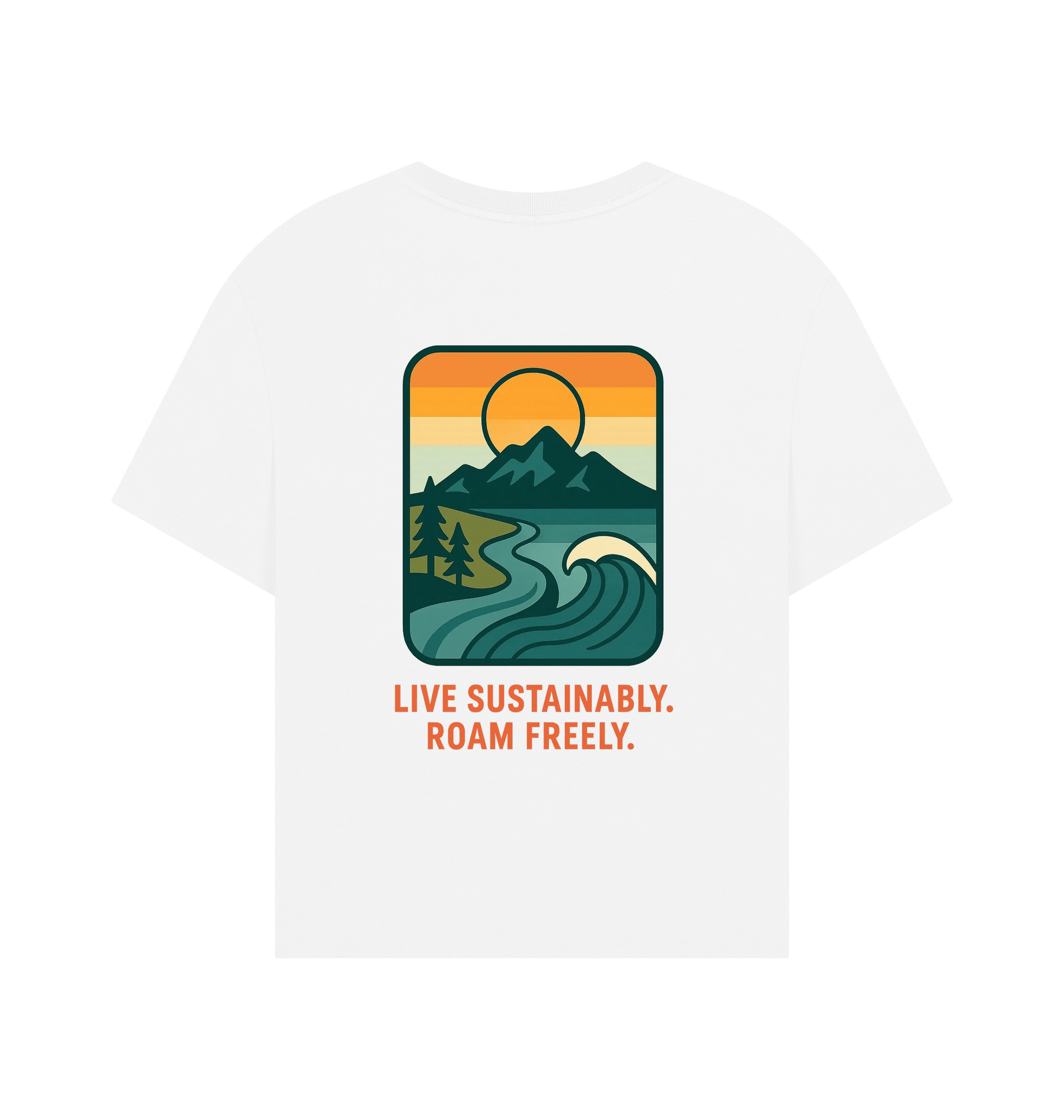White Printed T-shirt Back