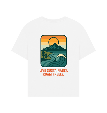 White Printed T-shirt Back