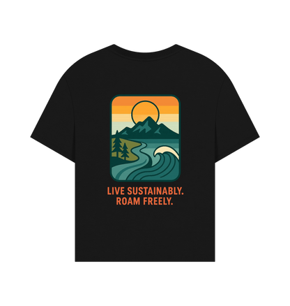 Black Printed T-shirt Back