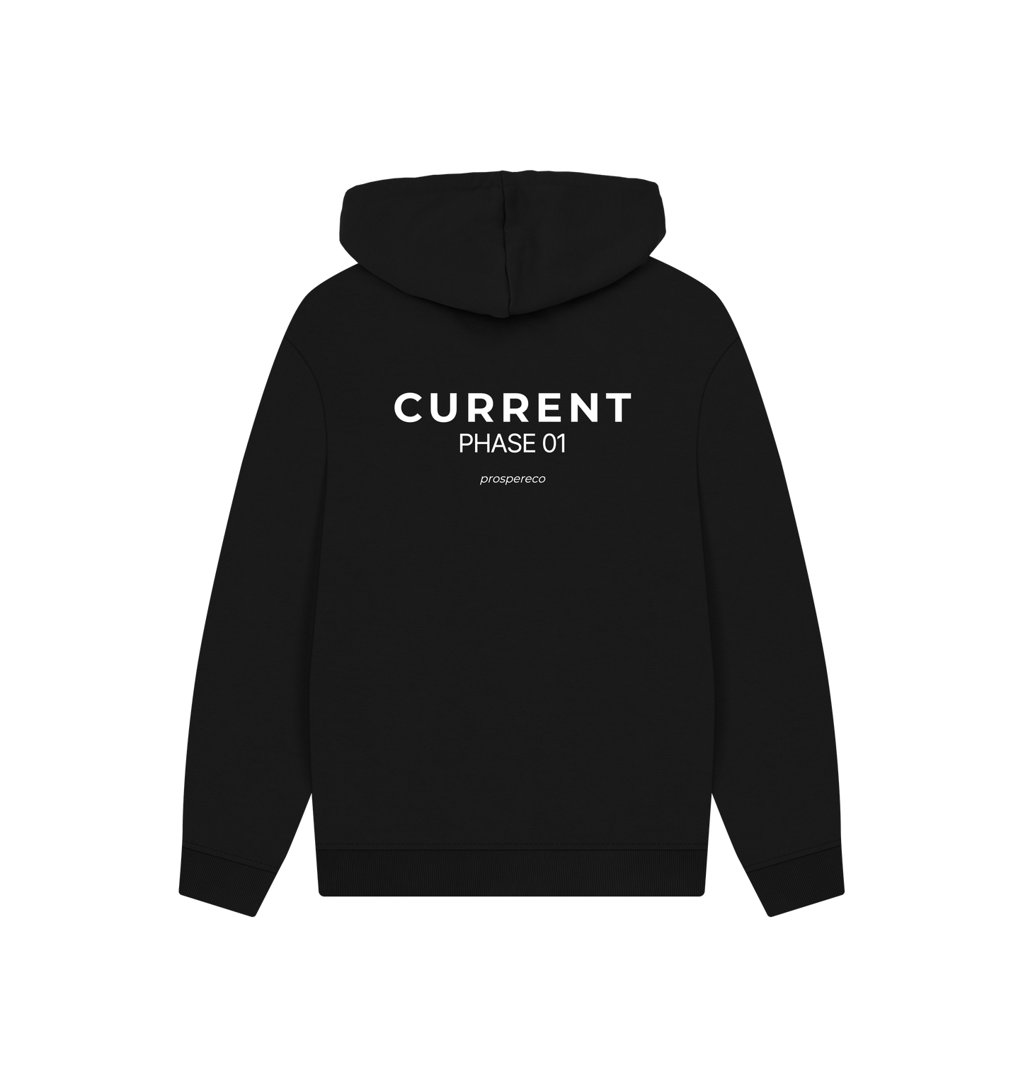 Black Printed Hoody Back