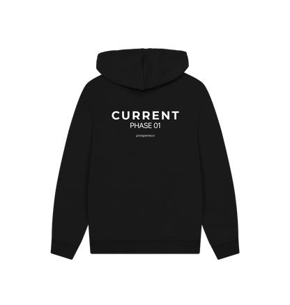Black Printed Hoody Back