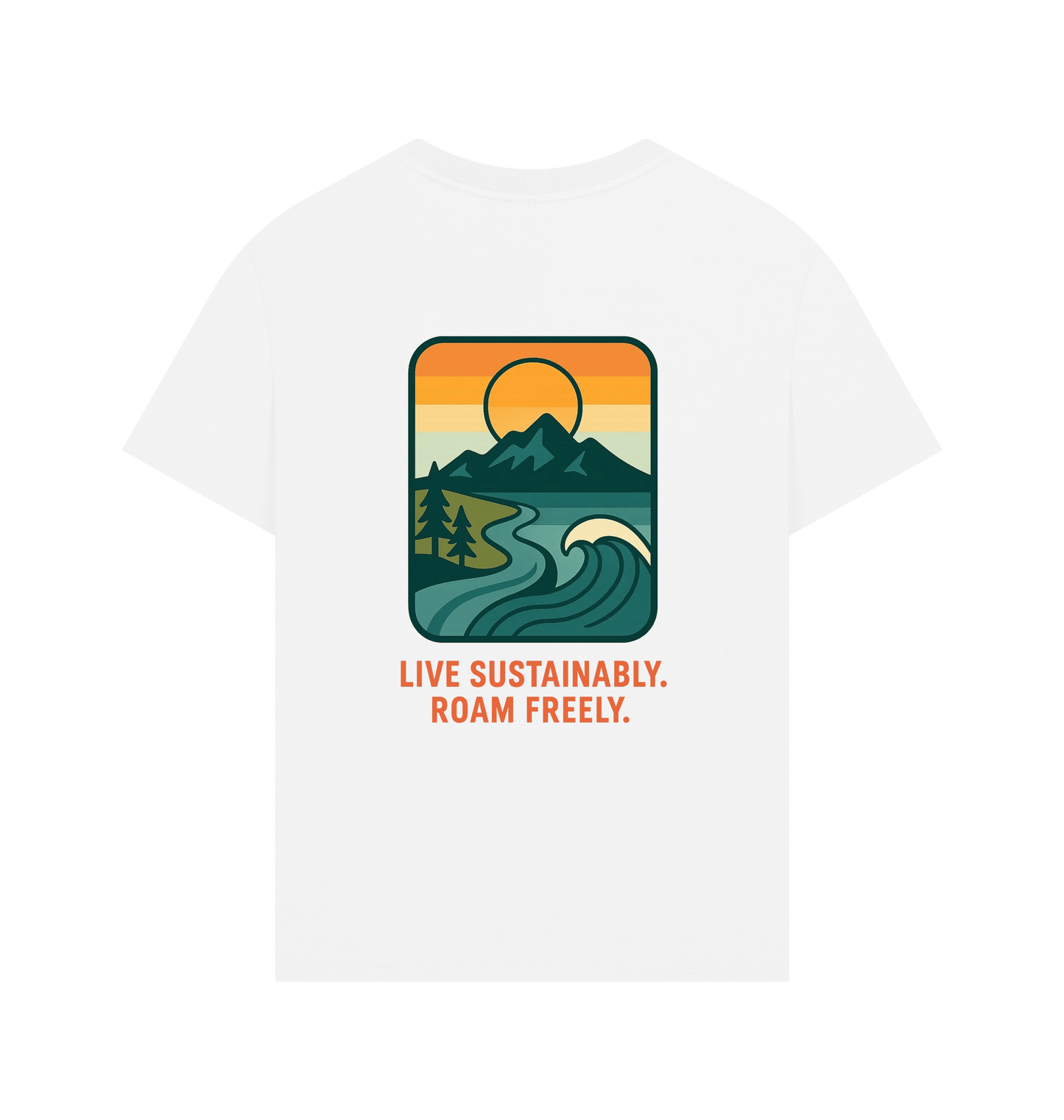 White Printed T-shirt Back