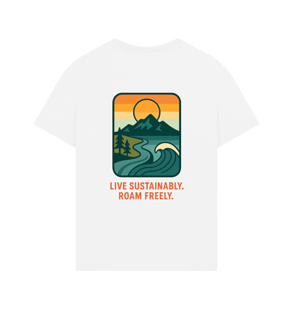 White Printed T-shirt Back