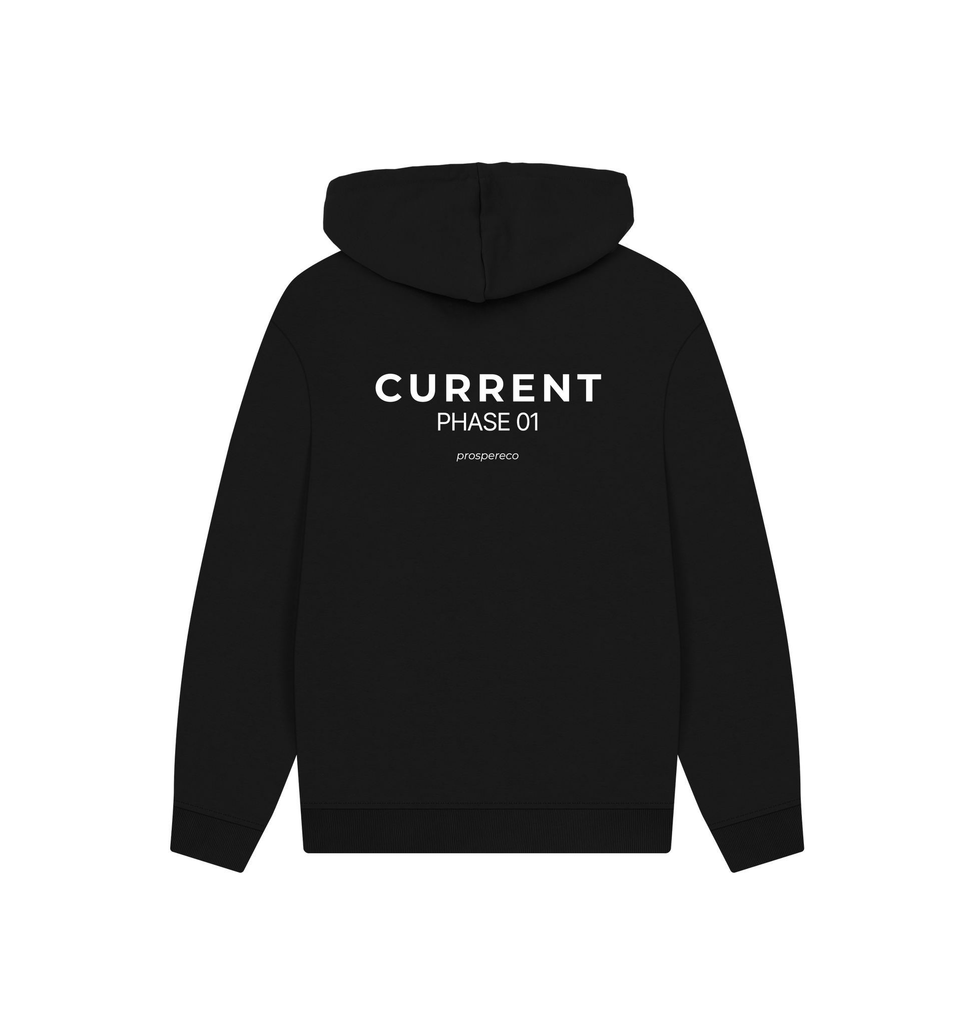 Black Printed Hoody Back