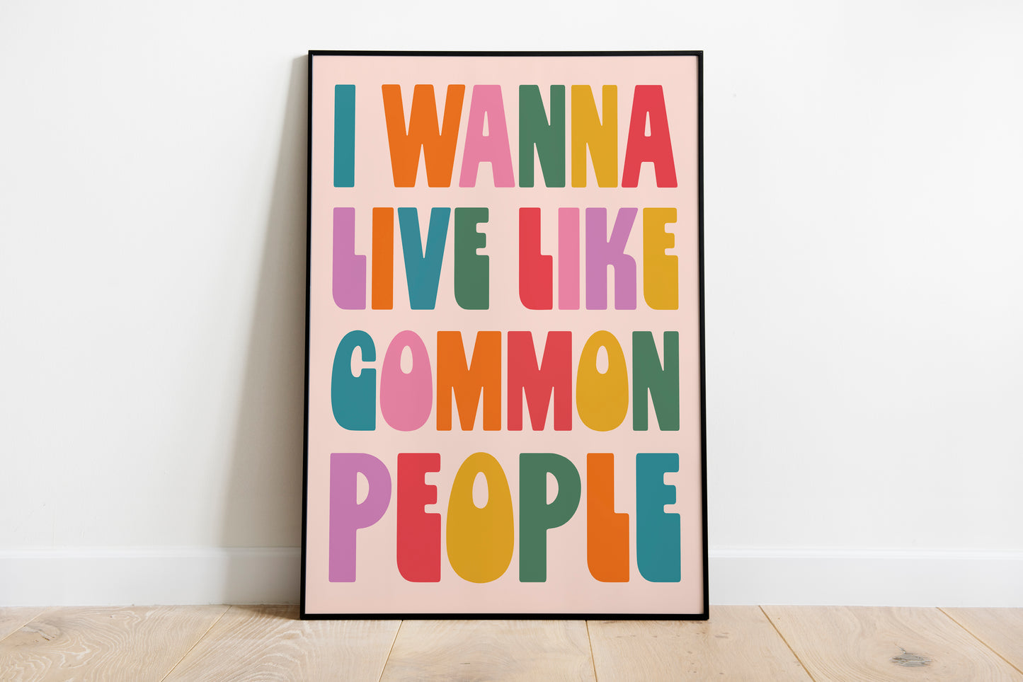 Common People • Pulp Inspired • Unframed Lyric Print