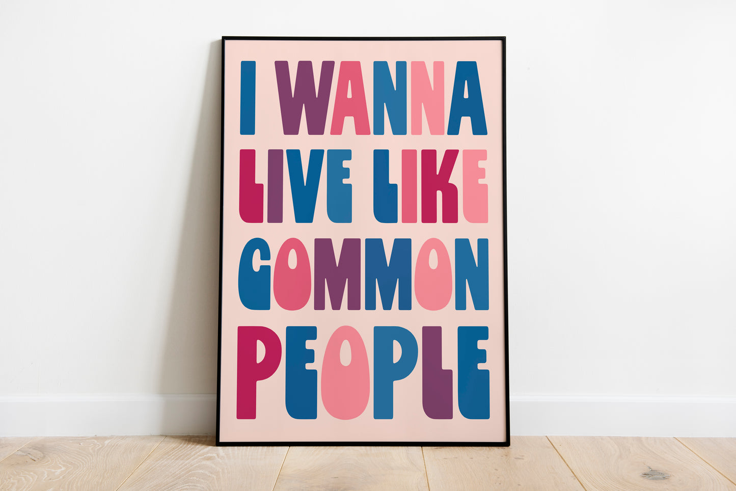 Common People • Pulp Inspired • Unframed Lyric Print