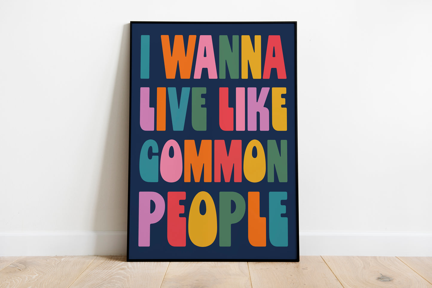 Common People • Pulp Inspired • Unframed Lyric Print