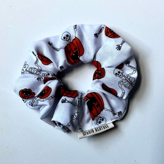 Halloween Scrunchie - Dancing Skeleton Print