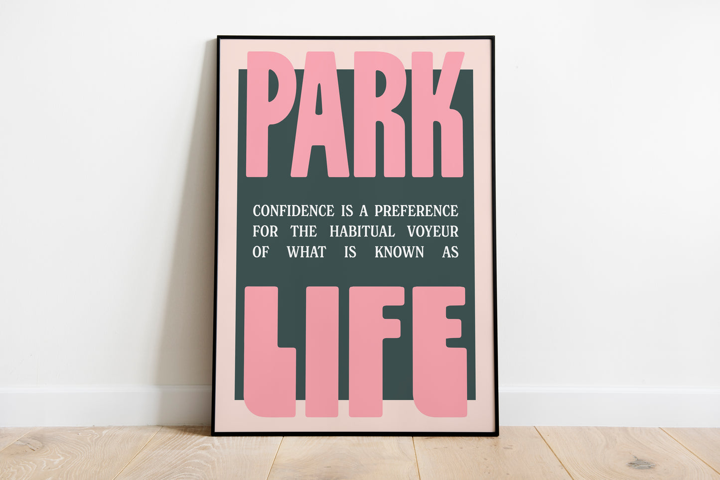 Parklife • Blur Inspired •  Unframed Lyric Print