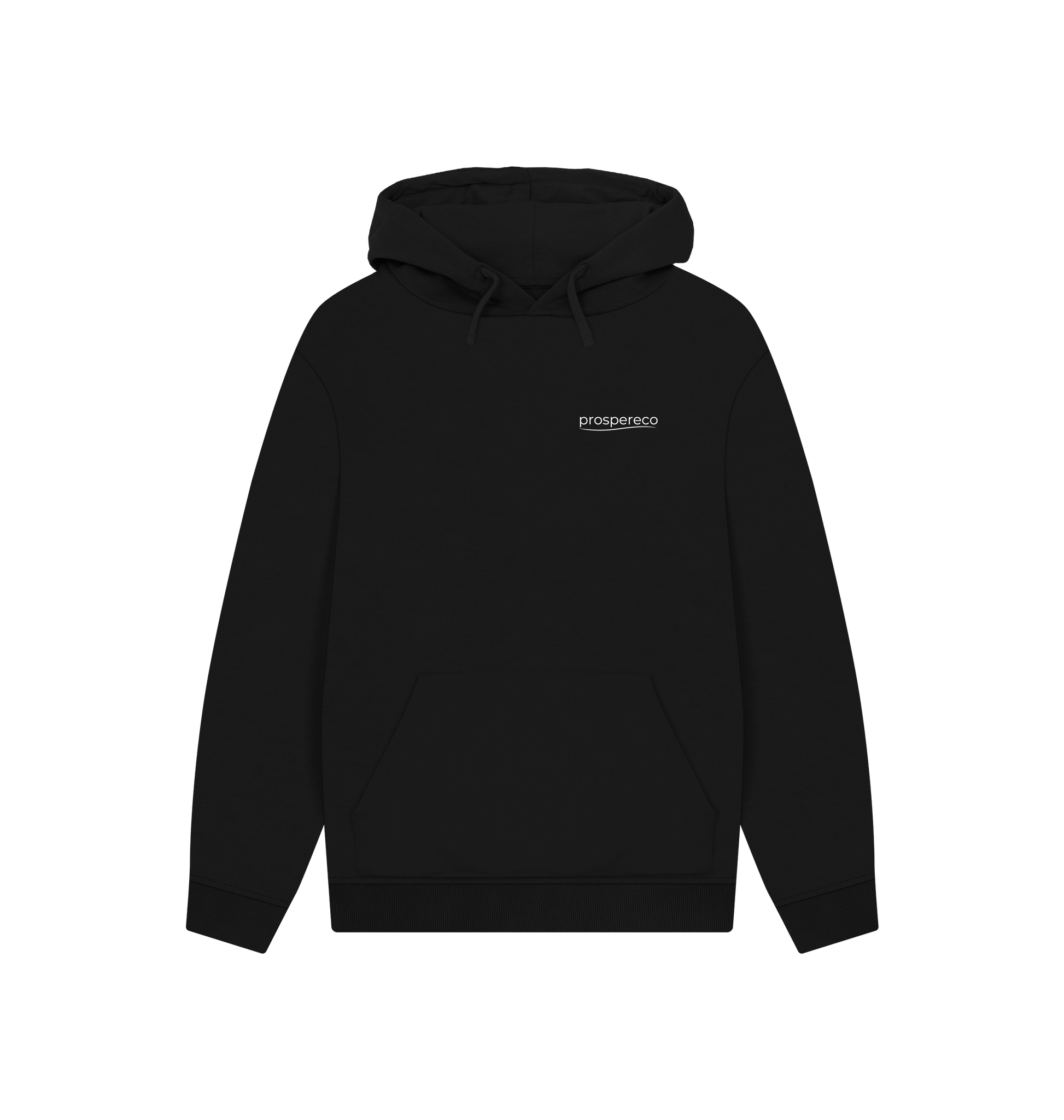 Black Printed Hoody Front