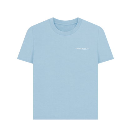 Milky Blue Printed T-shirt Front