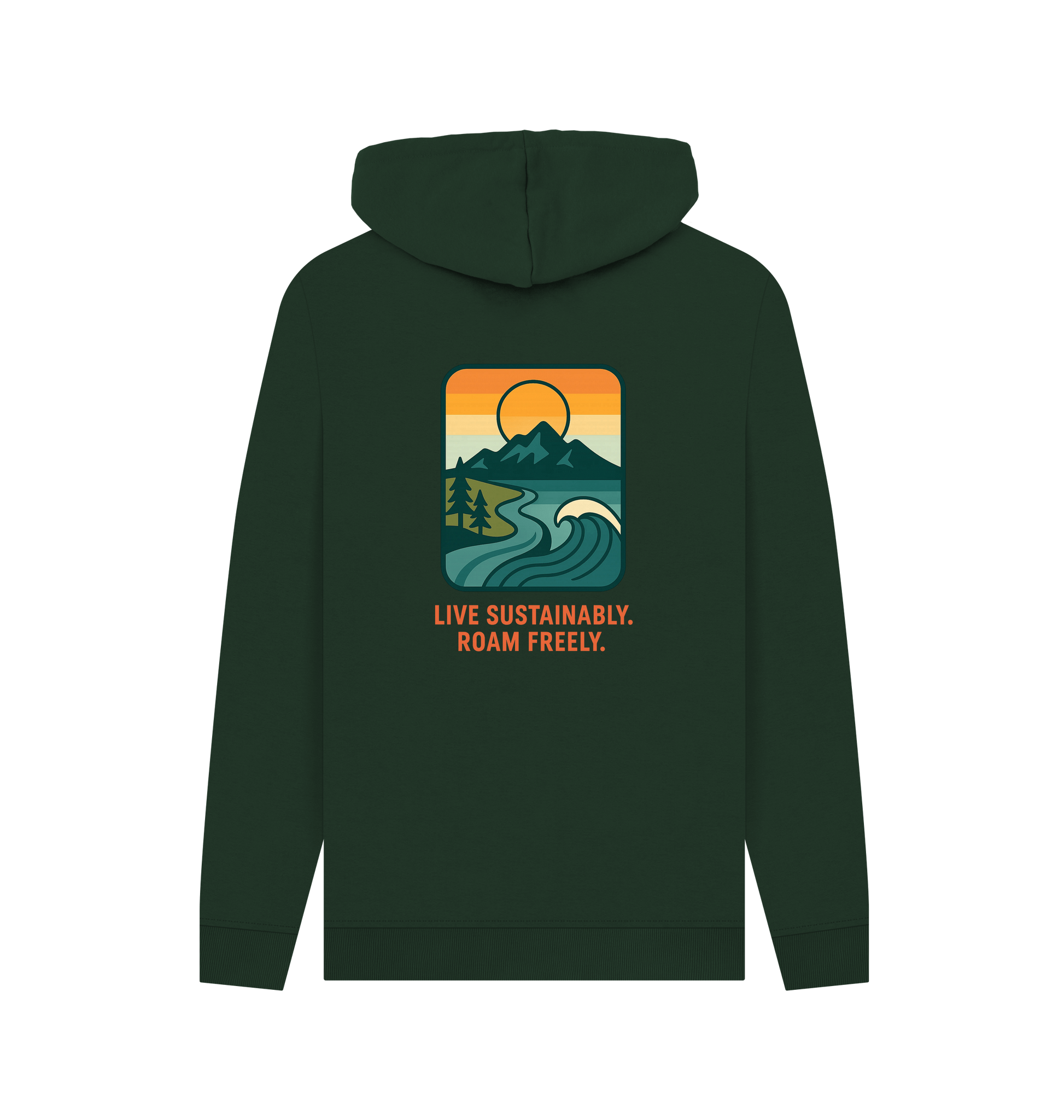 Evergreen Printed Hoody Back
