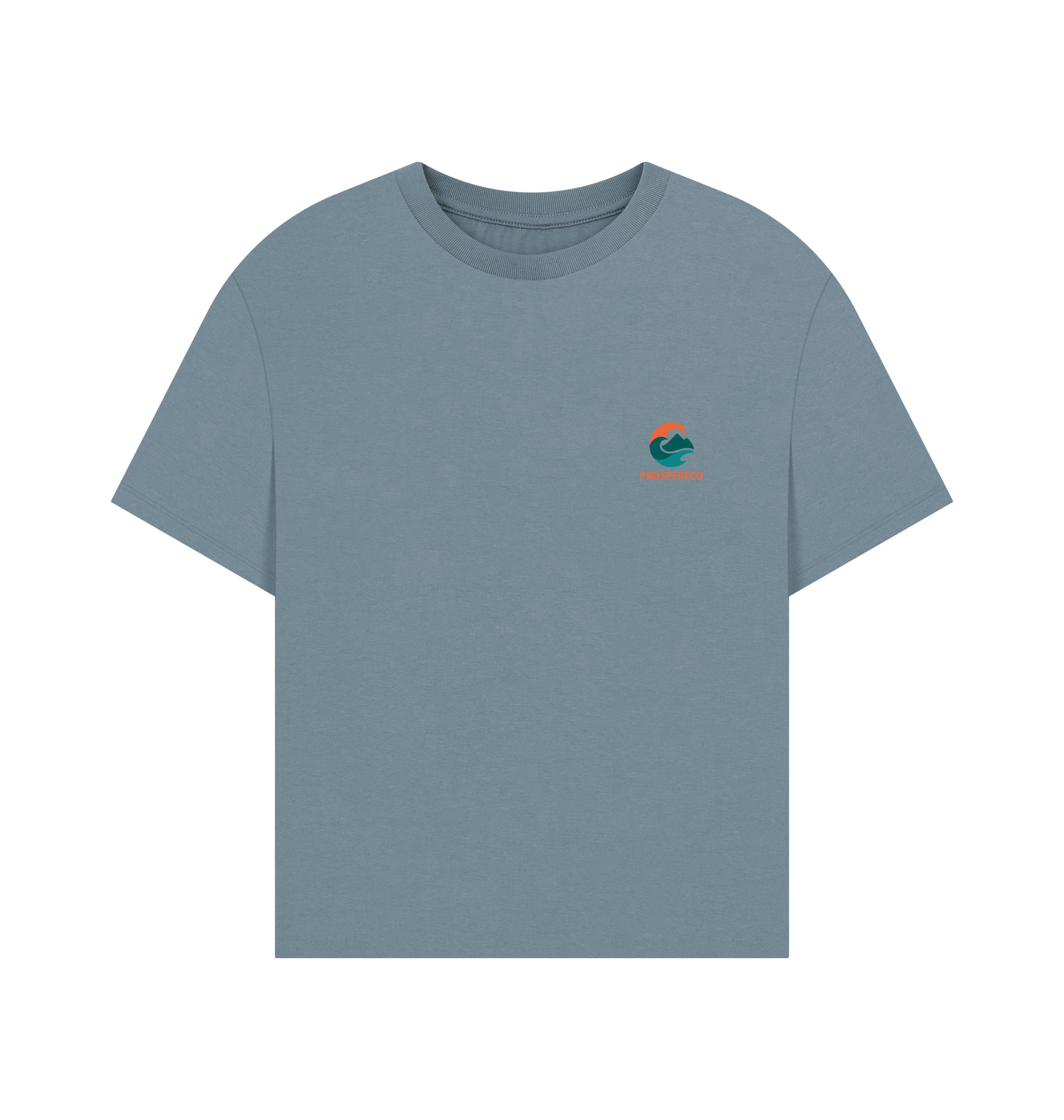 Stone Blue Printed T-shirt Front