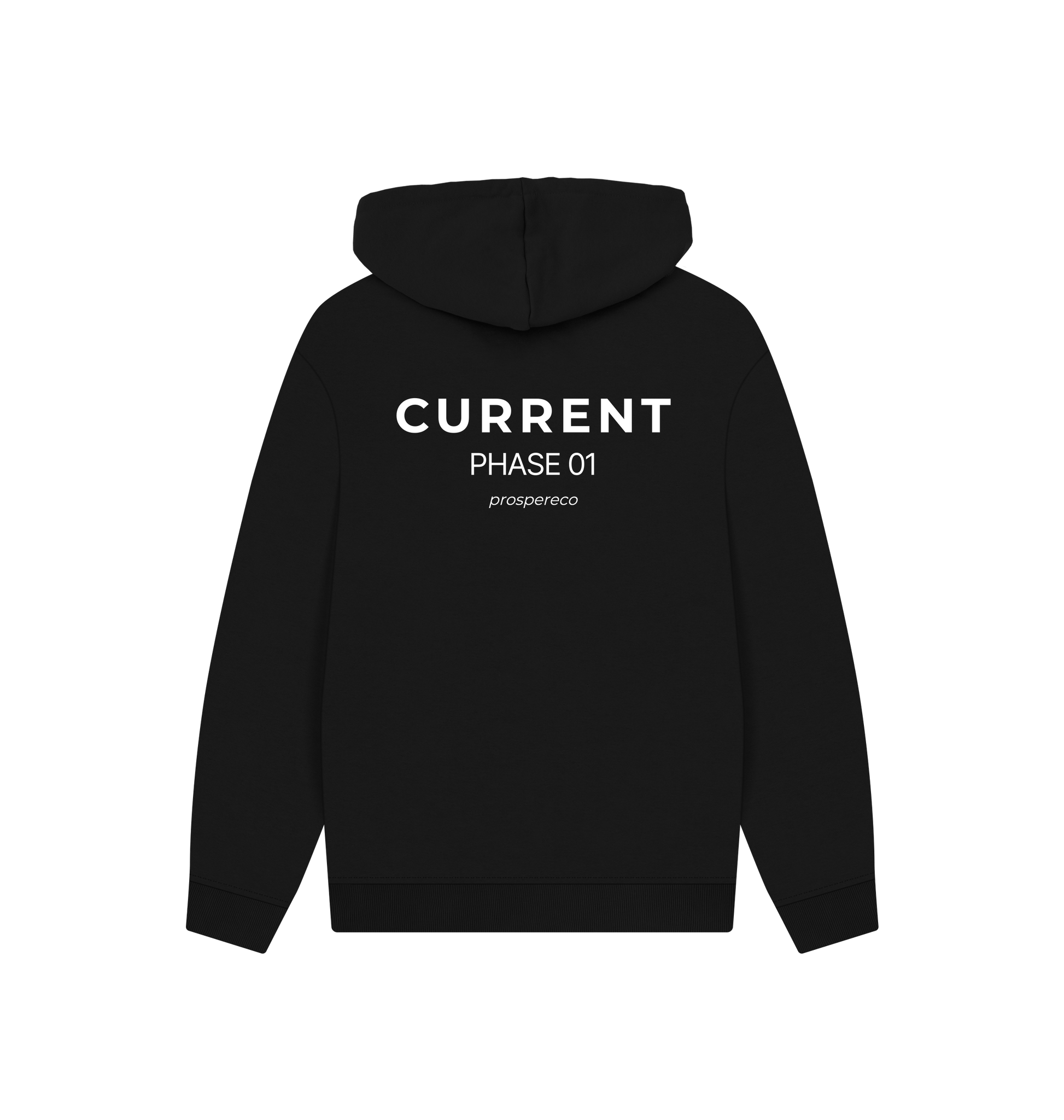 Black Printed Hoody Back