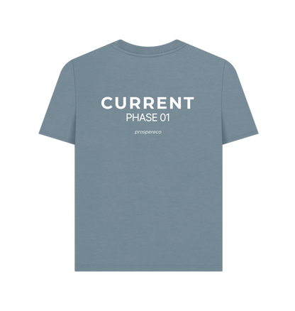 Stone Blue Printed T-shirt Back